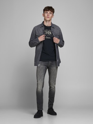 Coupe slim Jean 'Glenn' JACK & JONES en noir