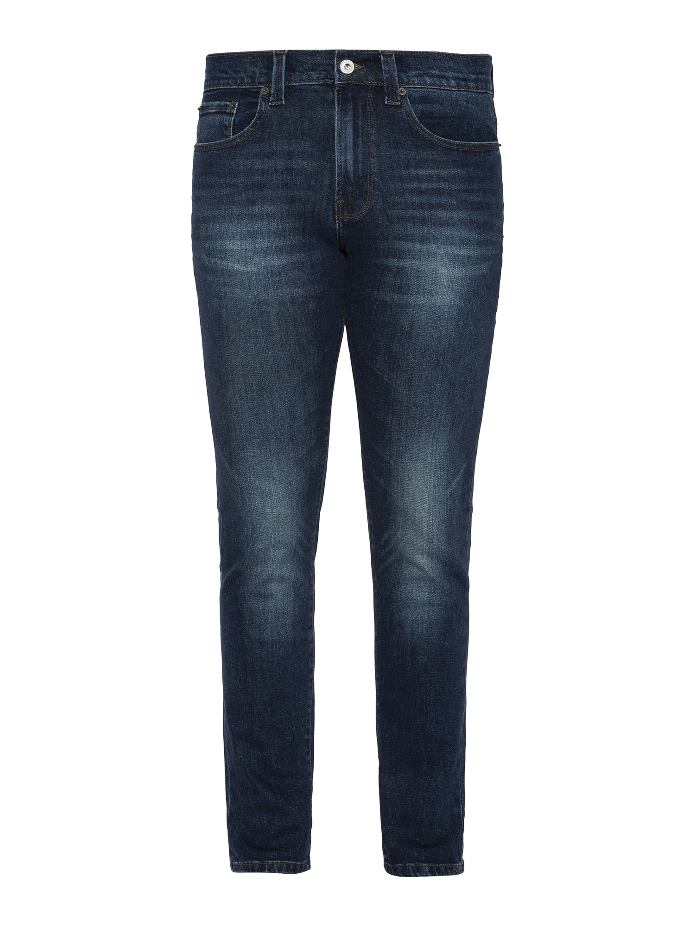 Coupe slim Jean Schott NYC en bleu : devant