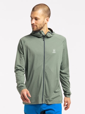 Haglöfs Athletic Fleece Jacket 'Mirre Mid' in Grey: front