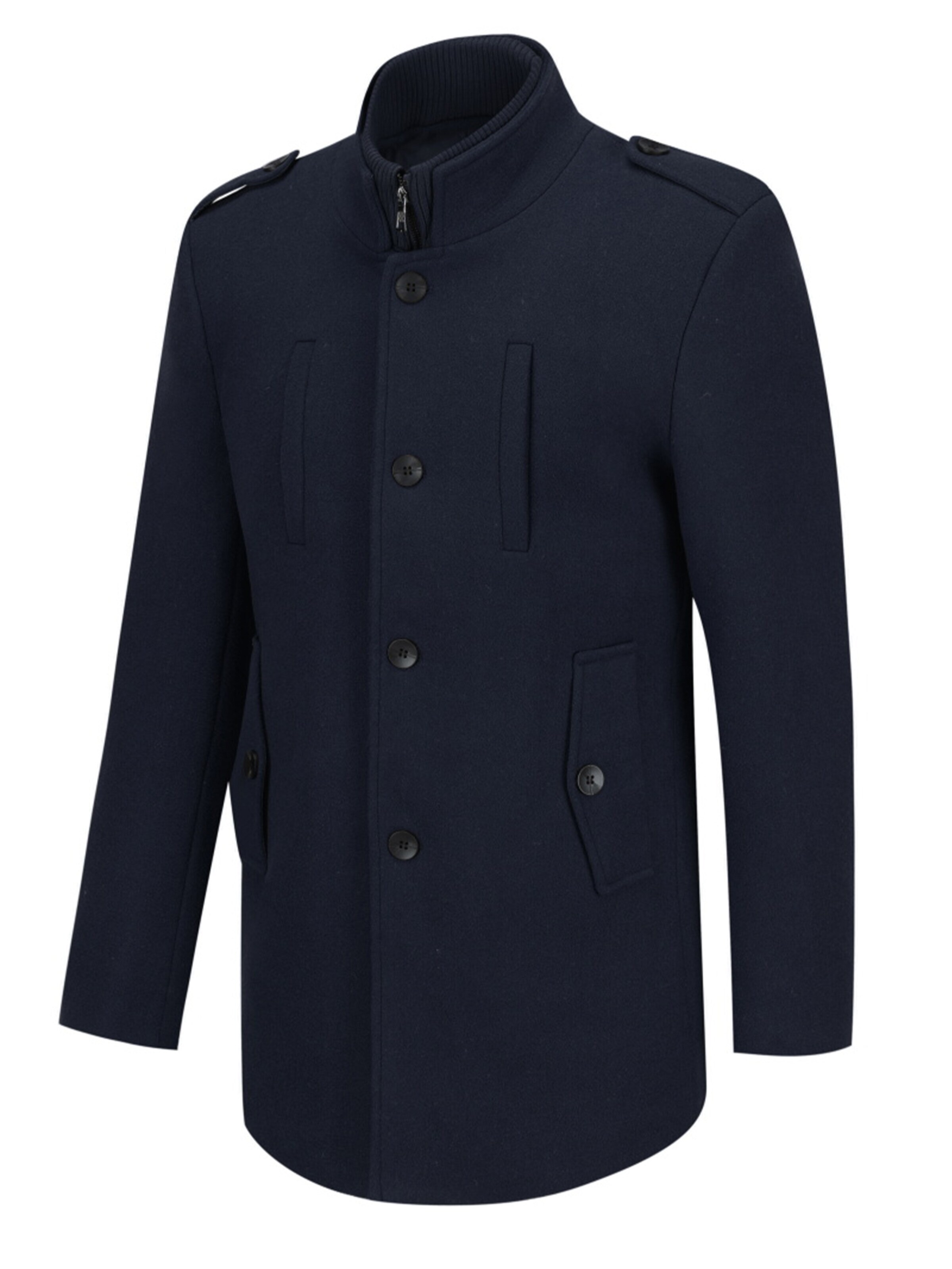 ALLTHEMEN Winter Coat 'Winterruhe' in Blue