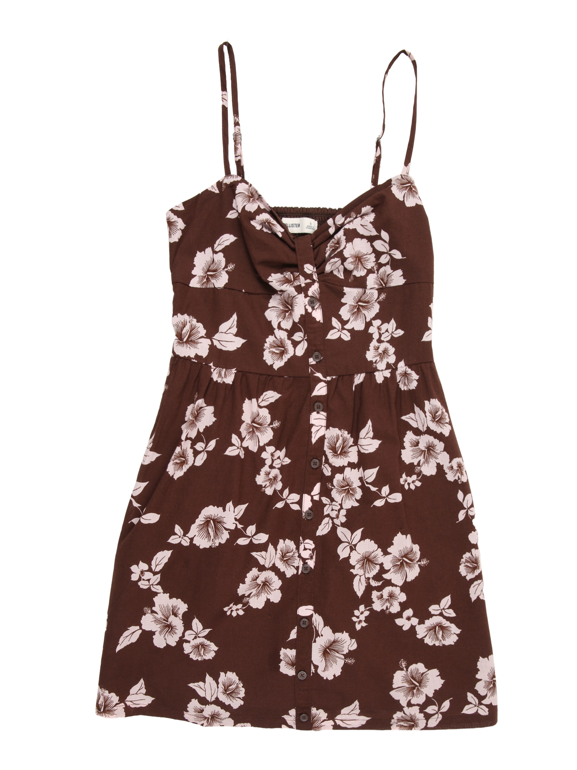 HOLLISTER Kleid in creme / schoko, Produktansicht