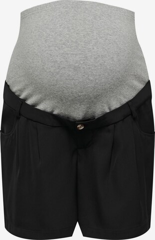 Only Maternity Regular Pleat-Front Pants in Black: front