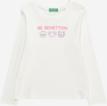 UNITED COLORS OF BENETTON Тениска в бяло: отпред