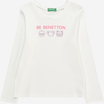 UNITED COLORS OF BENETTON Тениска в бяло: отпред