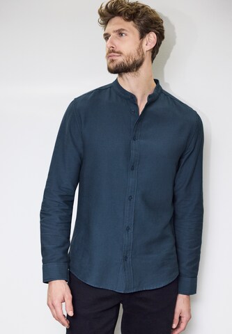 Street One MEN Regular fit Button Up Shirt in Blue: front