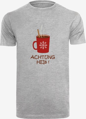 T-Shirt 'Achtung Heiss' Merchcode en gris : devant