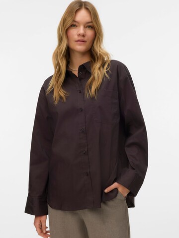 VERO MODA Blouse 'VMLotus' in Bruin: voorkant