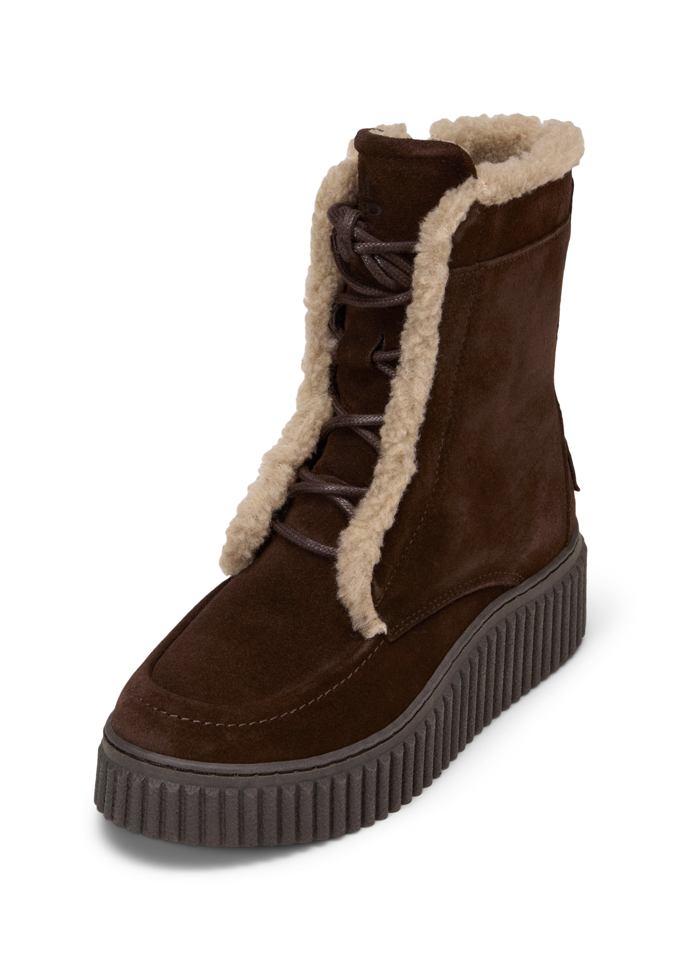 Bottes à lacets 'Bianca' Marc O'Polo en marron : devant