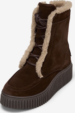 Bottes à lacets 'Bianca' Marc O'Polo en marron : devant