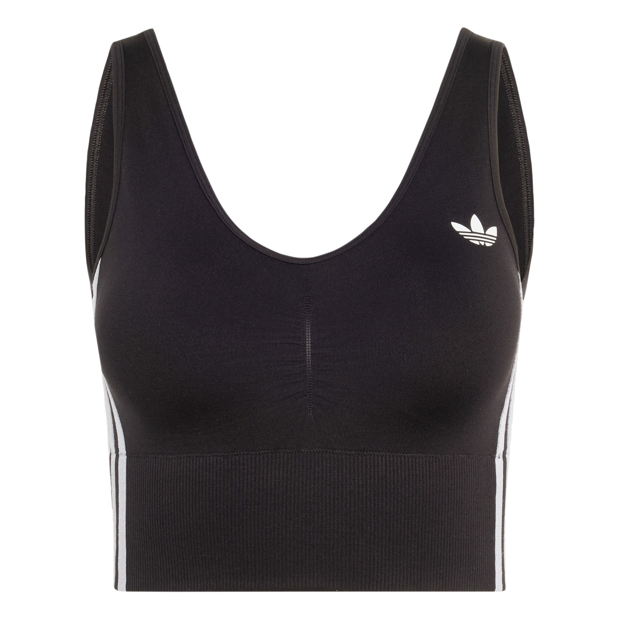 ADIDAS ORIGINALS Korzetová Podprsenka 'Essentails' – černá: přední strana