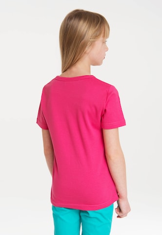 LOGOSHIRT Shirt 'Batgirl' in Roze