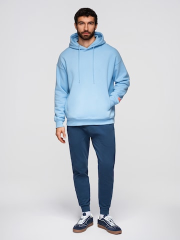 Effilé Pantalon de sport Ombre en bleu