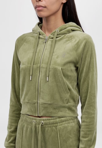 Juicy Couture Petite Ζακέτα φούτερ 'MADISON' σε πράσινο: μπροστά