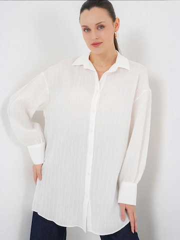 Chemisier Bigdart en blanc : devant