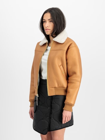 Veste mi-saison ALPHA INDUSTRIES en marron : devant