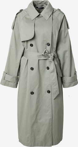 Gina Tricot Between-Seasons Coat in Green: front