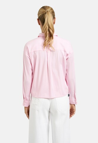 Smith&Soul Bluse mit überlappenden Klappentaschen in Pink
