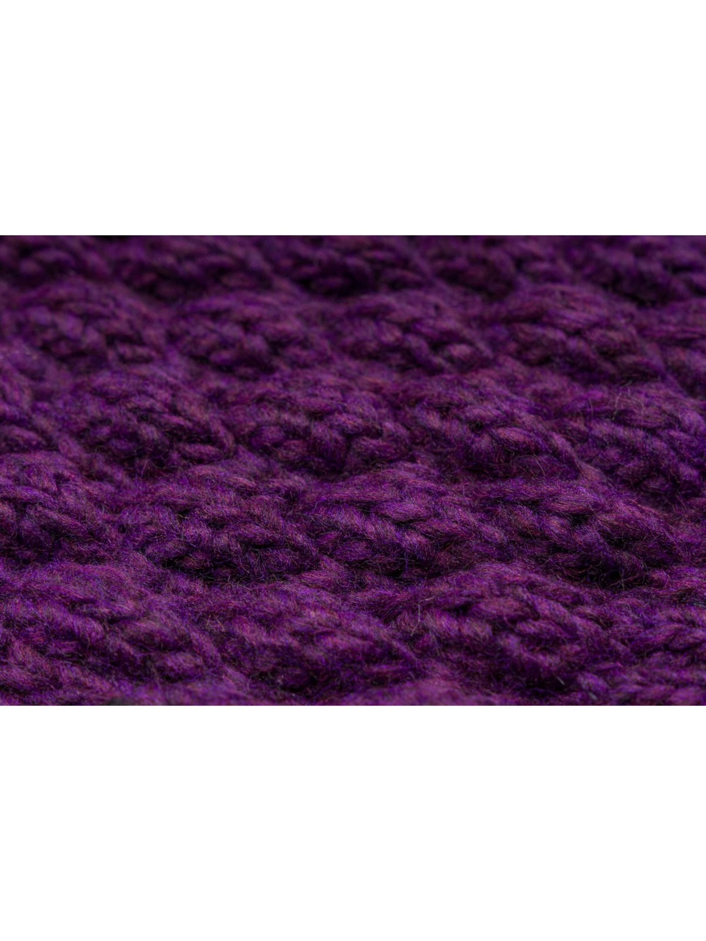 styleBREAKER Schlauchschal 'Strick Loop mit Bubblemuster'‌ in Lila