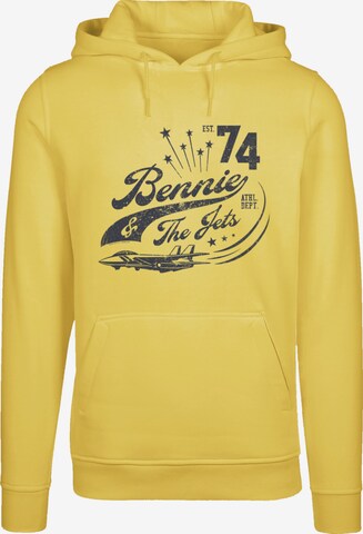 Sweat-shirt 'Elton John Bennie And The Jets' F4NT4STIC en jaune : devant