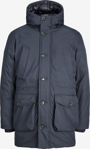 JACK & JONES Téli parka 'Clement' - kék: elől