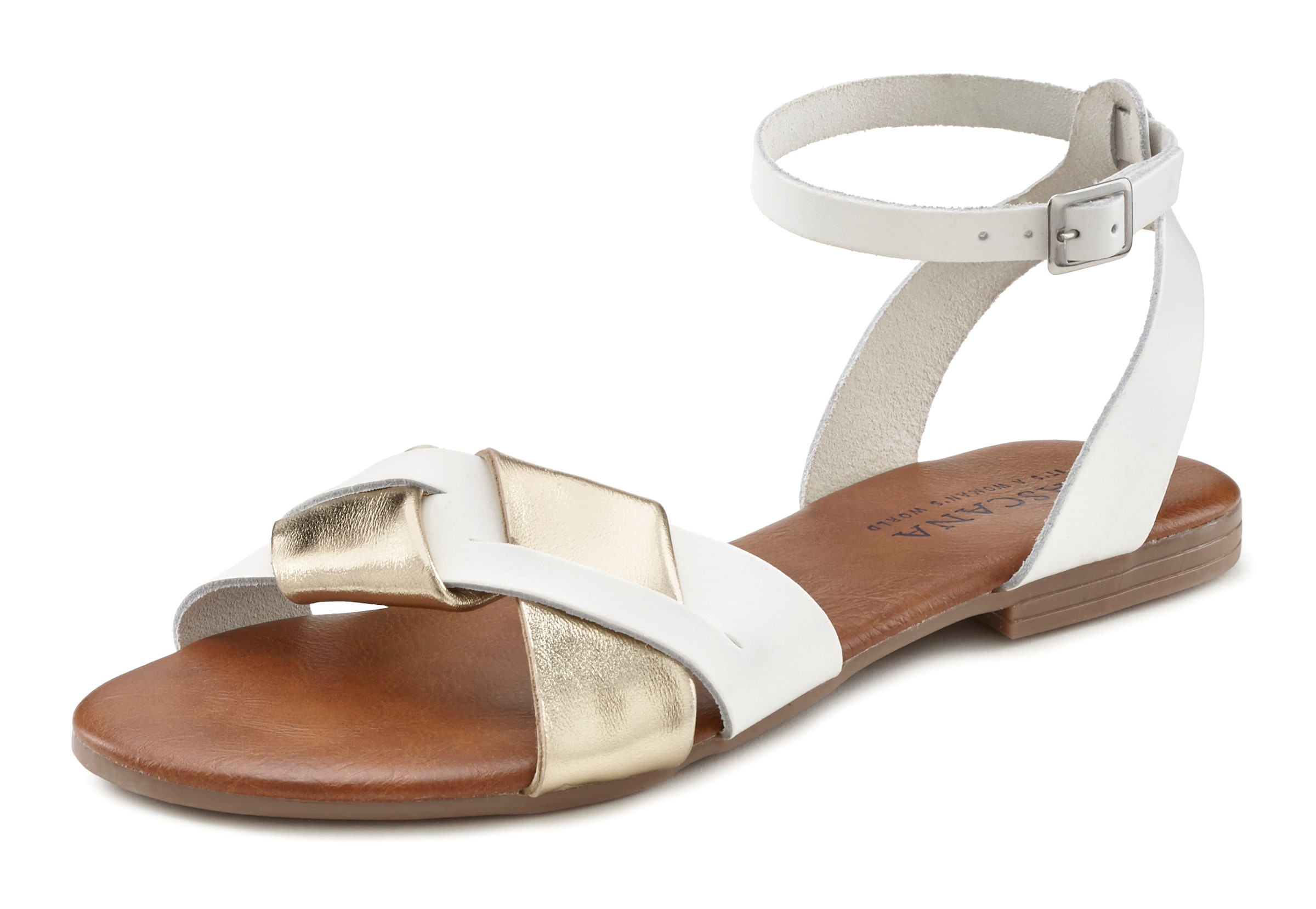 LASCANA Strap sandal in White: front