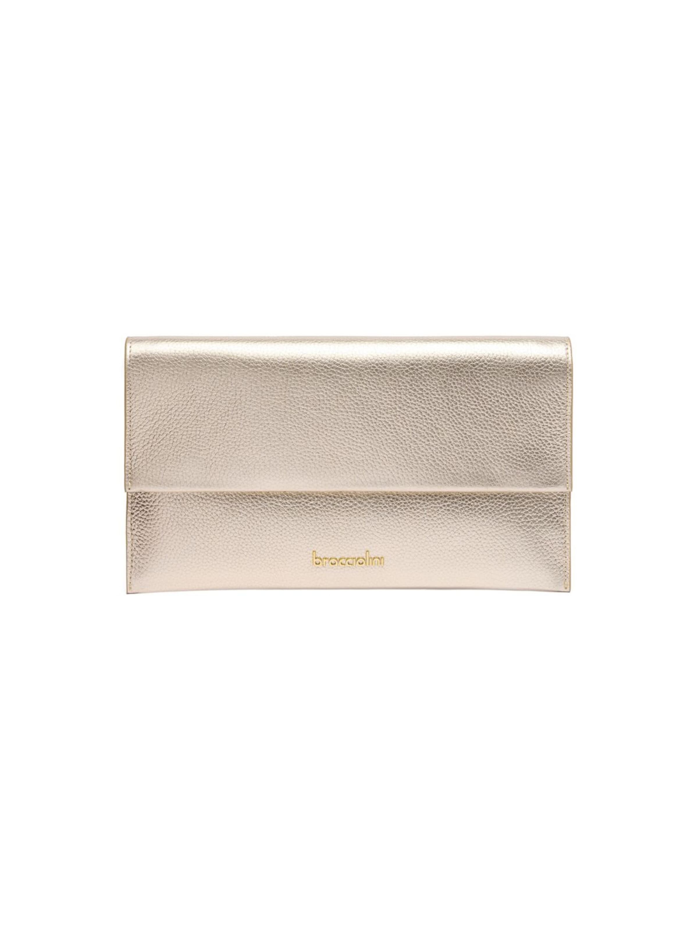 Borsa a sacco 'Jinny Leather' di Braccialini in argento: frontale