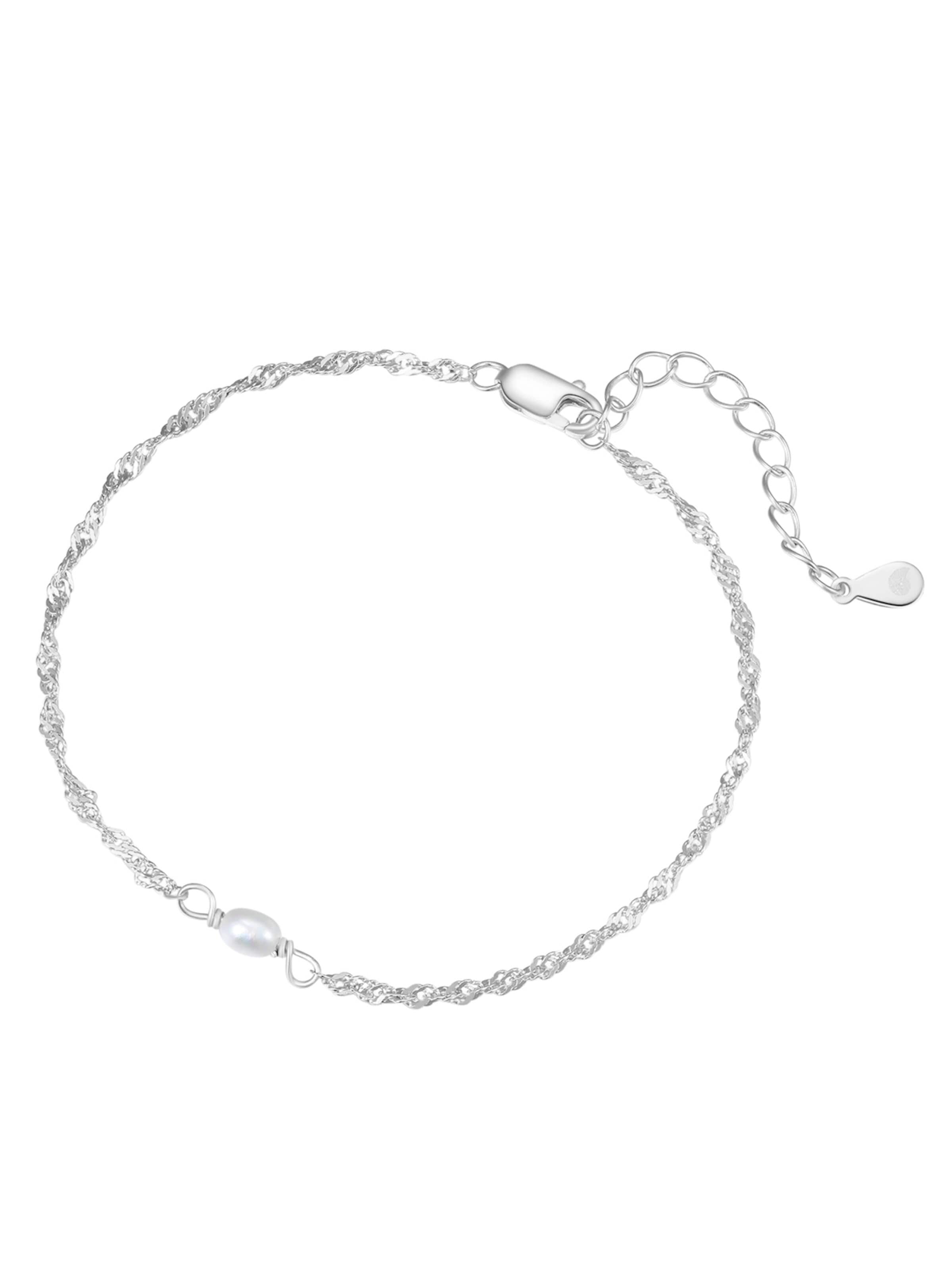 Hey Happiness Bracelet 'Perlenzauber' in Silver: front