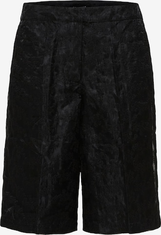 SELECTED FEMME Wide Leg Shorts 'Flora' in Schwarz: predná strana