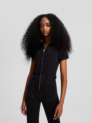 Bershka Jumpsuit in Zwart: voorkant