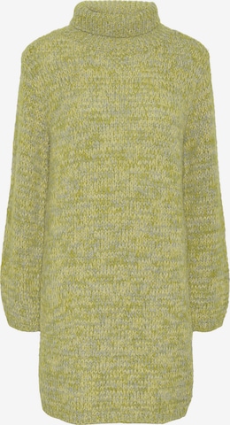 Pieces Petite Knitted dress 'Nona' in Yellow: front