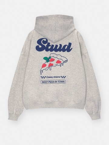 Sweat-shirt 'STWD PIZZA' Pull&Bear en gris