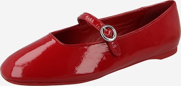 raudona Kate Spade Balerinos su dirželiais: priekis