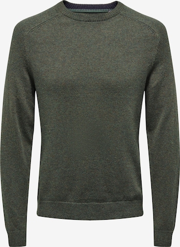 Pull-over 'EDWARD' Only & Sons en vert : devant