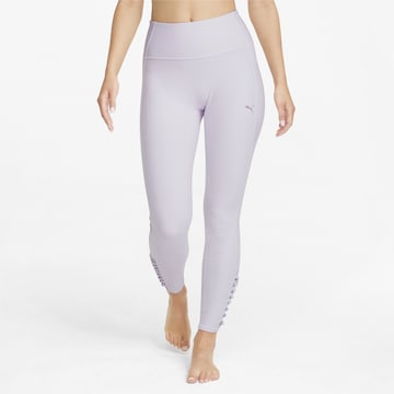 PUMA Skinny Workout Pants in Purple: front