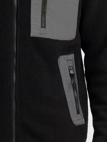 BLEND Fleecejacke 'Bhlauke' in Schwarz