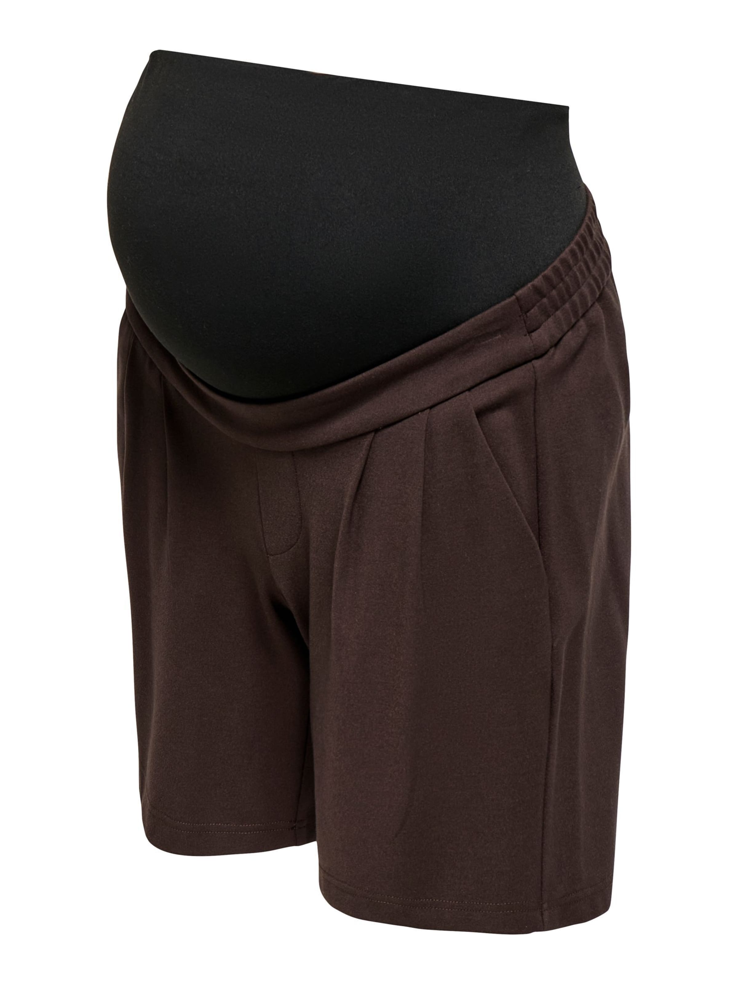 Only Maternity Pantalón plisado 'OLMPoptrash' en marrón oscuro / negro, Vista del producto