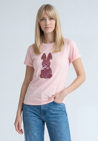 T-shirt MIMO en rose : devant