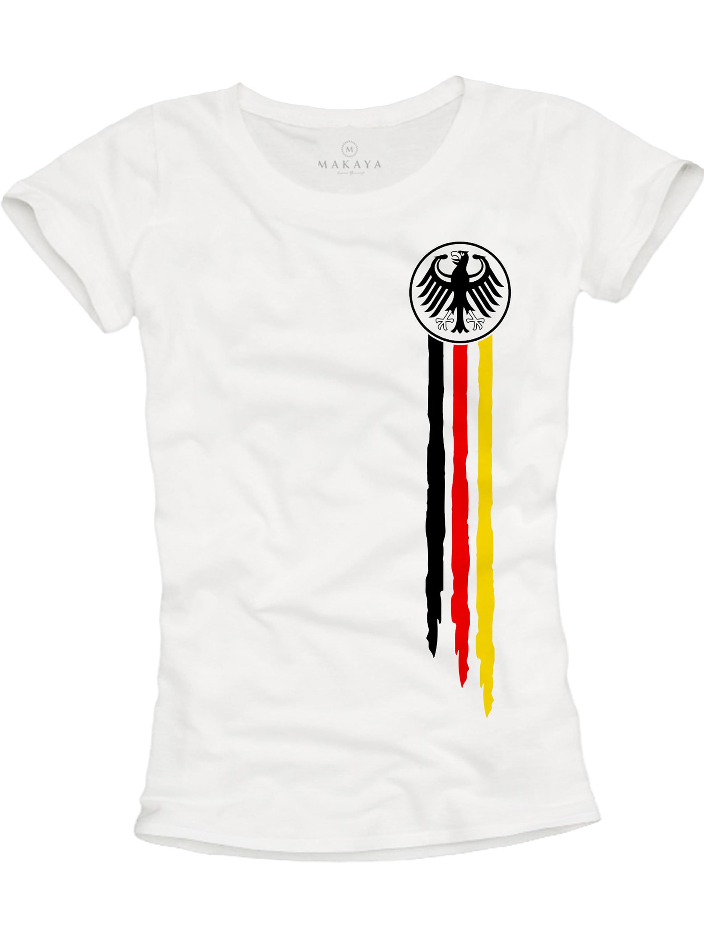 MAKAYA Shirt 'Bundesadler'‌‌‌‌‌‌‌‌‌‌ in Weiß: Vorderseite