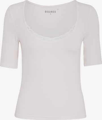 DESIRES Tričko 'Giselle' – bílá: přední strana