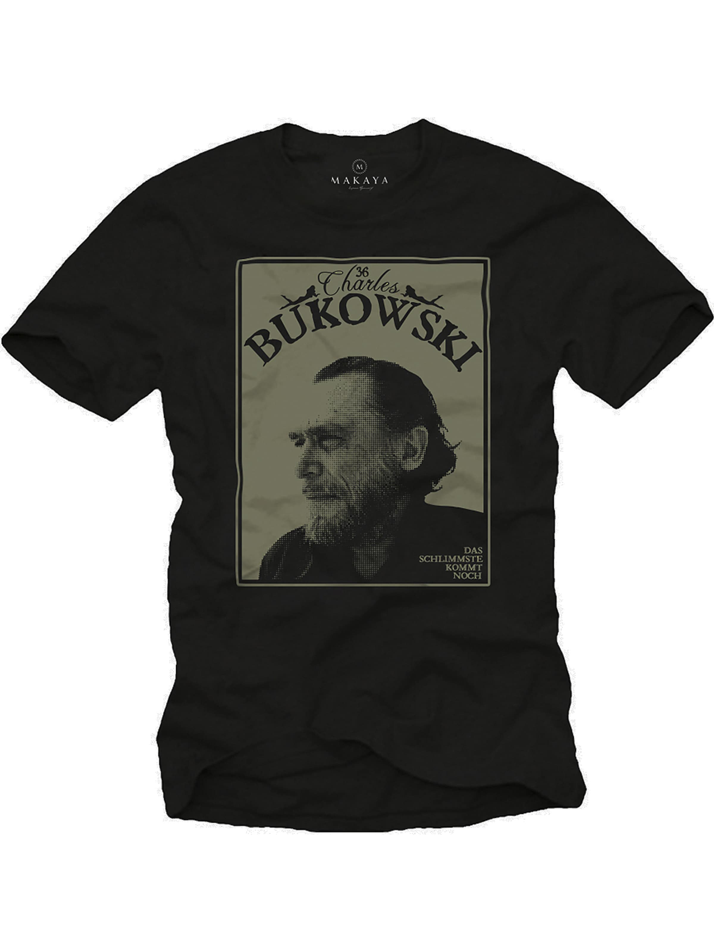 MAKAYA Shirt 'Das Schlimmste'‌‌‌ in Schwarz