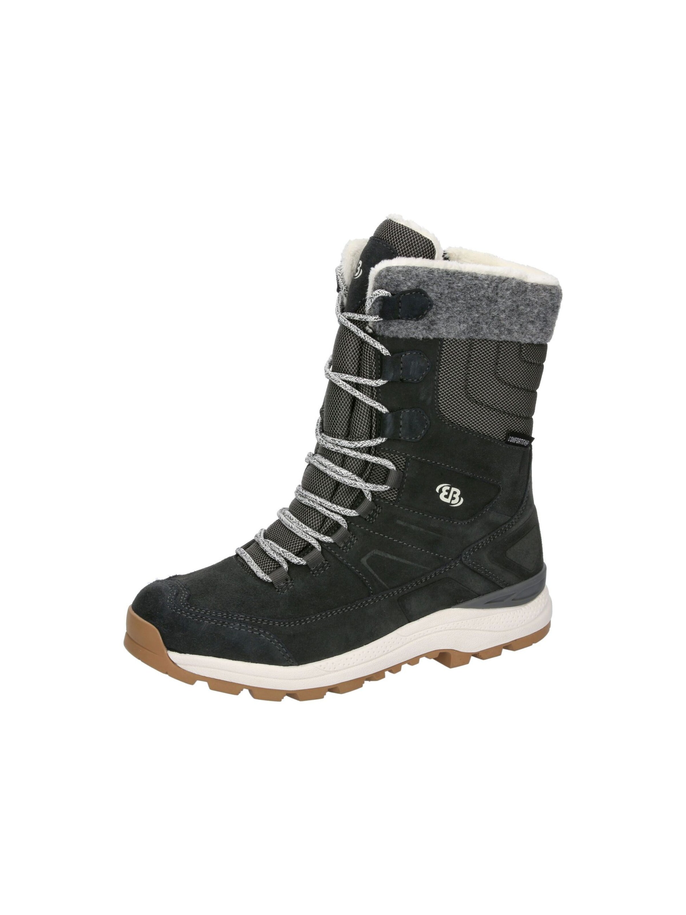Brütting Snowboots 'Neyla' in Grau: Vorderseite