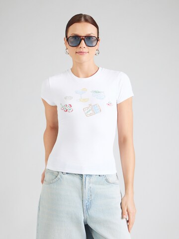 ONLY Majica 'ONLWINSLET' | bela barva: sprednja stran