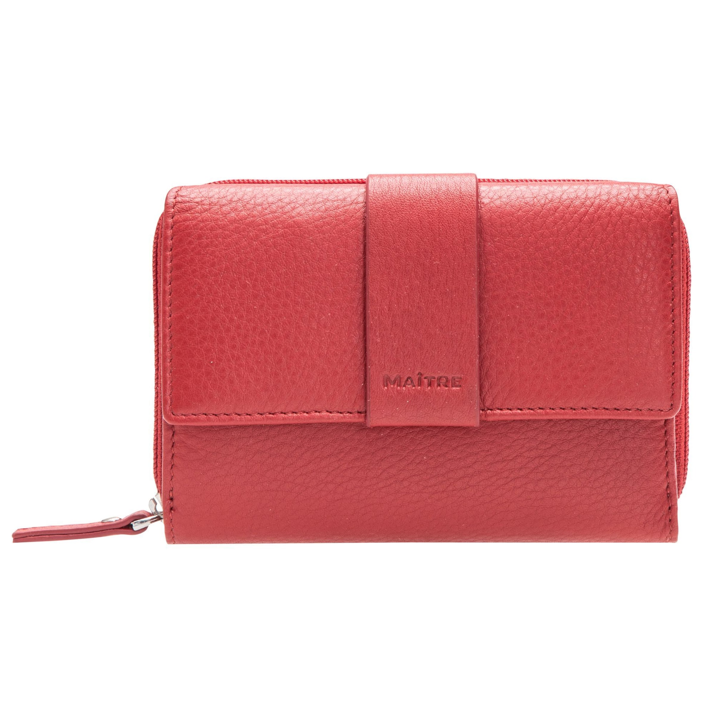 Maître Portemonnee 'Kirschroth Diethilde' in Rood: voorkant