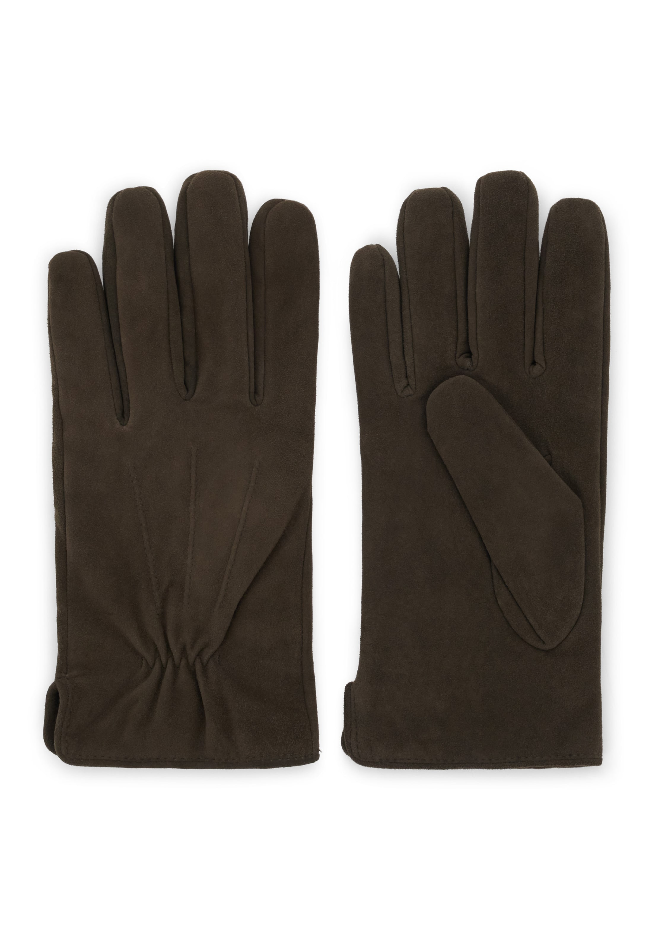Boggi Milano - Guantes con dedos en marrón: frente