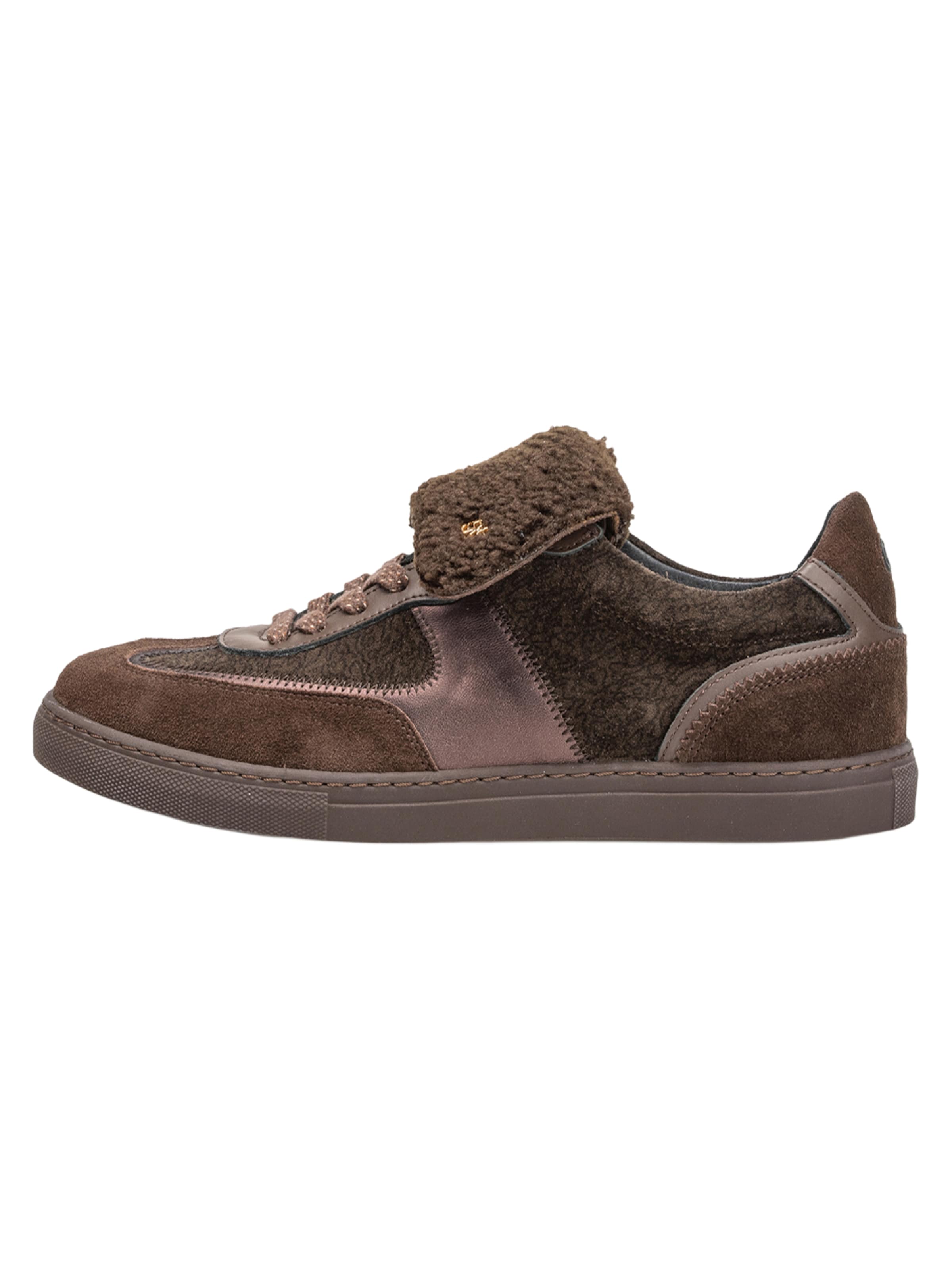 Floris van Bommel Platform trainers ' MINNI 07 ' in Brown: front