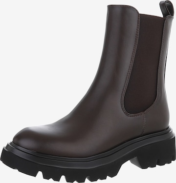 Ital-Design Chelsea Boots in Brown: front