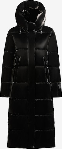 Manteau d’hiver 'Soulani5 Shiny' khujo en noir : devant