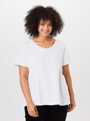 T-shirt Zizzi en blanc : devant