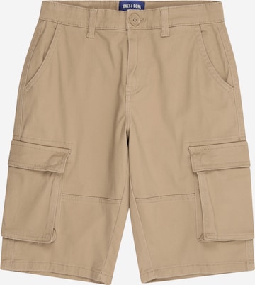 Only & Sons Junior Shorts 'OSJCAM' in Beige: Vorderseite