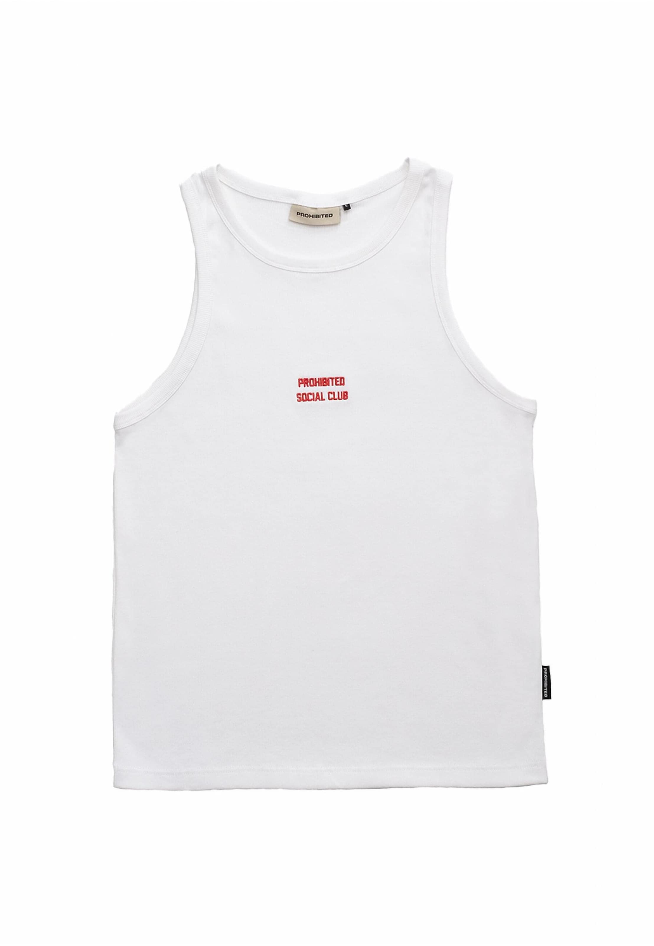 Prohibited Shirt in White: front